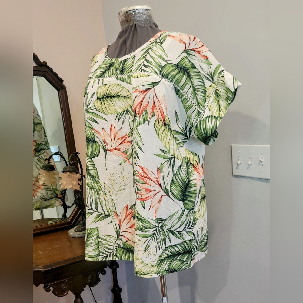 NWT 3X 100% Linen Summer Top - Picture 3 of 10